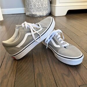 Vans Gray and White Women's Sneakers